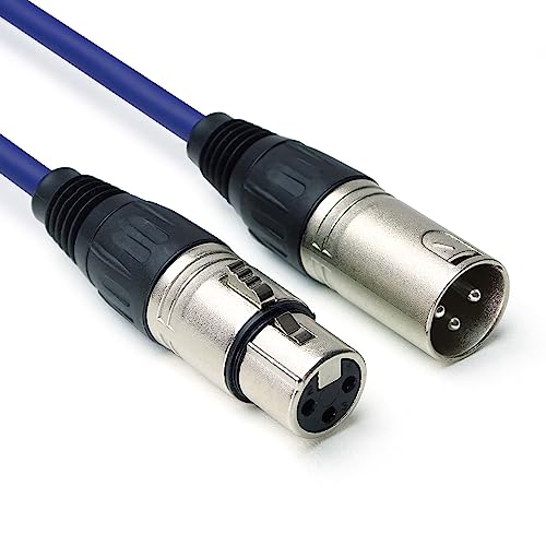 keepdrum 15m DMX Kabel Blau 3-pol XLR 100-Ohm XLR-Lichtkabel 15m von keepdrum
