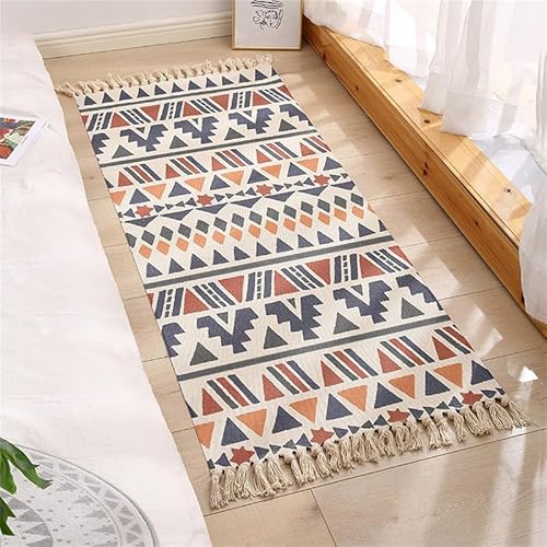 Ethnischer Stil Bereich Teppiche Indoor Kleine Fußmatte Vintage Boho Handgewebt mit Quasten Waschbare Baumwolle Leinen Teppich Teppich Boden Teppich für den Schlafzimmereingang Ethnischer Stil Bereich Teppiche Indoor Kleine Fußmatte Vintage Boho Handgewebt mit Quasten Waschbare Baumwolle Leinen Teppich Teppich Boden Teppich für den Schlafzimmereingang von keepmore