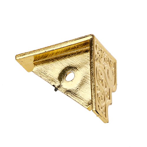 Folewr Gold Schmuckschatulle Holzetui Dekorative Füße Bein Eckenschutz Möbel 20PCS von kefu01