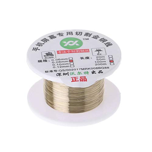 Folewr Sourcingmap Trennschnur für LCD-Display, Molybdän-Draht, 100 m, goldfarben Folewr Sourcingmap Trennschnur für LCD-Display, Molybdän-Draht, 100 m, goldfarben von kefu01