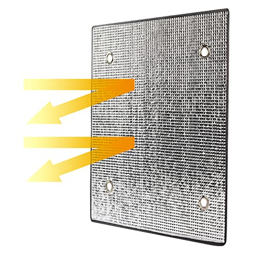 kefu01 Aluminiumfolie Reflektierende Fensterfolie,Verdunkelungsfolie,Sichtschutz Wärmeisolierung Sonnenschutzfolie Fenster Innen oder Außen,Anti-UV Folie Isolierfolie Dämmfolie (75x150cm/30''x59'') von kefu01