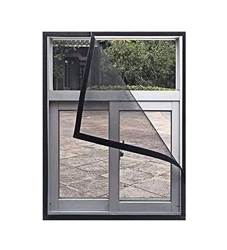 Fenstergitter Fliegengitter 50x60cm(19.8x23.6in) selbstklebendes Moskitonetz für Fenster,ohne Bohren,Schutz vor Mücken, Fliegen, ohne Bohren Schwarz von kegeles