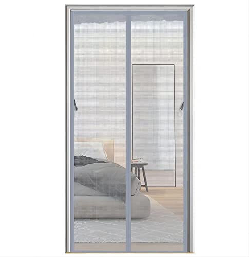 Magnetischer Türvorhang, 105x215cm, magnetischer Türvorhang Magnetischer Türvorhang, kein Bohren erforderlich, für Küchen-/Wohnzimmertüren, Grau von kegeles