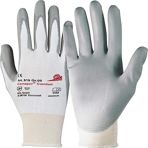 Arbeitshandschuhe KCL Camapur Comfort, Handfläche beschichtet, 1 VE=10 Paar, Gr. 6-1 Version: 6 - Größe 6 von KCL