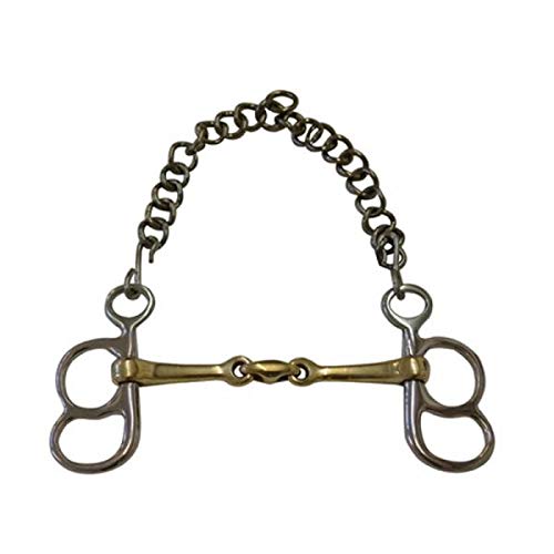 German Riding Postkandare, 2 Ringe, doppelt gebrochen, Argentan (14,5cm) von keine Angabe