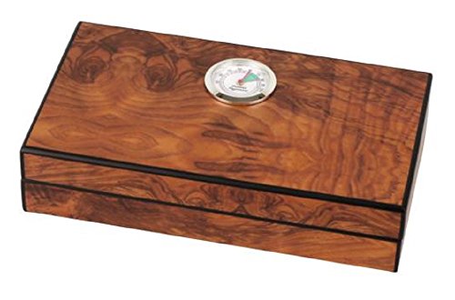 HUMIDOR Mini Cigarren-Humidor Wurzelholzdekor matt ca 4 Zigarren + Hygrometer von keine Angabe