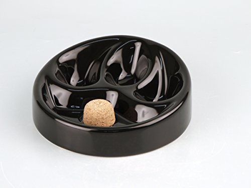 Pfeifenascher rund schwarz glänzend mit 3 Ablagen von keine Angabe
