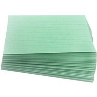100 Karteikarten DIN A4 grün liniert von Neutral