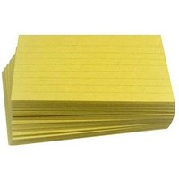 100 Karteikarten DIN A7 gelb liniert von Neutral