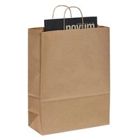 50 VP Papier-Tragetaschen Toptwist braun 32,0 x 42,0 cm von VP