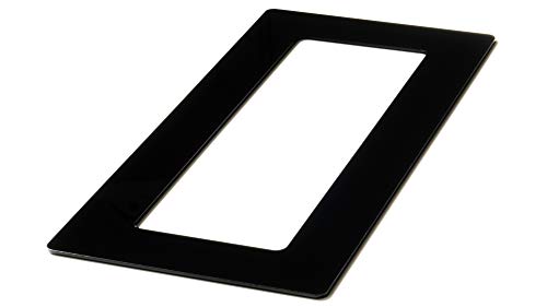 kekef Acrylglas Dekorrahmen hochglanz schwarz 1fach 2fach 3fach 4fach Tapetenschutz Wandschutz für Lichtschalter und Steckdosen (schwarz 3-fach) von kekef