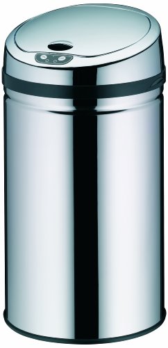 Kela 17711 Sensor-Abfalleimer Ramon Edelstahl glänzend 30 Liter Fassungsvermögen Silent-Close von kela
