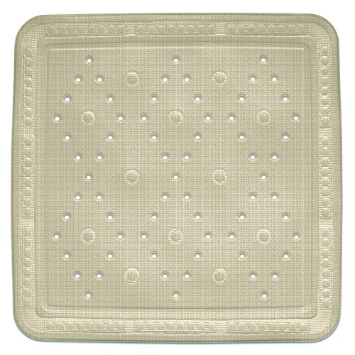 Kela 22364 Duschwanneneinlage, Mit Sauger, PVC-Weichschaumbeschichtet, 55 x 55 cm, Kreta, Beige von kela