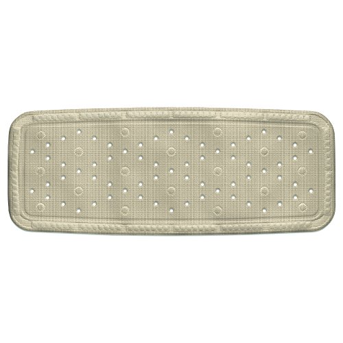 Kela 22366 Badewanneneinlage, Mit Sauger, PVC-Weichschaumbeschichtet, 92 x 36 cm, Kreta, Beige von kela