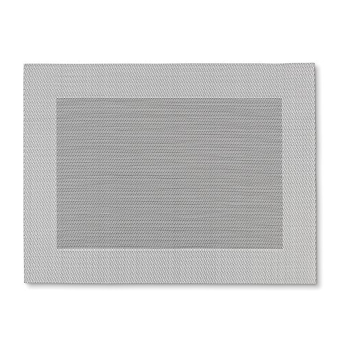 Kela Tisch-Sets Nicoletta 6tlg (6 x 12037), PVC, 45 x 33,5 cm, Silber/Schwarz von kela