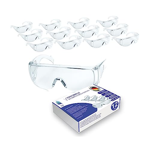 kela 12er Pack Schutzbrille P1S1 I 100% Made in Germany | splitterfreie Arbeitsschutzbrille mit Anti Fog- und UV-Beschichtung I leicht und transparent I Überbrille für Brillenträger Sportbrille kela 12er Pack Schutzbrille P1S1 I 100% Made in Germany | splitterfreie Arbeitsschutzbrille mit Anti Fog- und UV-Beschichtung I leicht und transparent I Überbrille für Brillenträger Sportbrille von kela