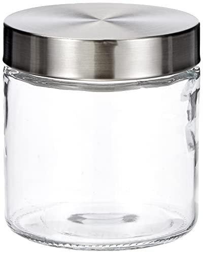 kela 17870 Bera Frischhaltedose aus Glas/Edelstahl, transparent/silberfarben, 11 x 11 x 12 cm 0,8 l von kela
