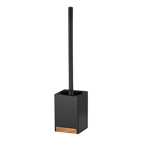 kela 23690 WC-Garnitur, 2-teilig, WC-Bürste und Topf, Polyresin/Eiche-Optik, schwarz matt, Würfel, 23690 kela 23690 WC-Garnitur, 2-teilig, WC-Bürste und Topf, Polyresin/Eiche-Optik, schwarz matt, Würfel, 23690 von kela