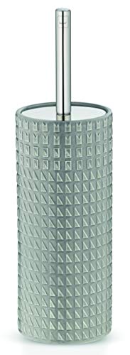 Kela Toilettenbürstenhalter Lenora aus Porzellan mit Bürstenhalter, Grau, 355 mm, 10 cm von kela