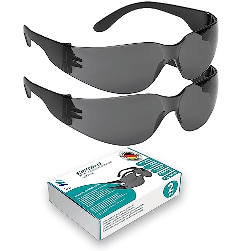 kela 2er Pack Schutzbrille CHAMPION I 100% Made in Germany | getönt splitterfrei kratzfeste Arbeitsschutzbrille mit Anti Fog und UV-Beschichtung I Sportbrille von kela