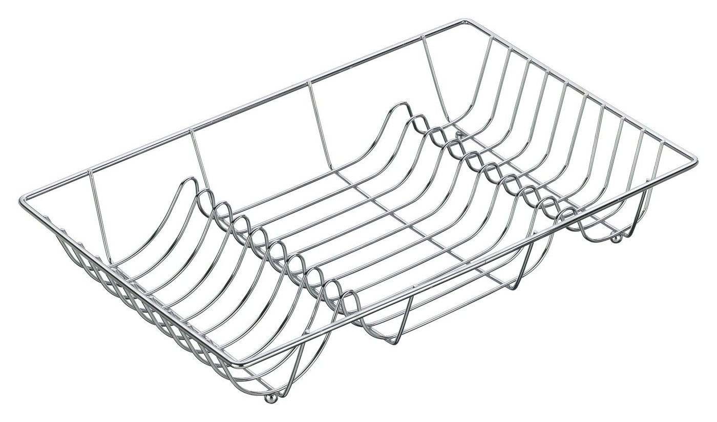 kela Geschirrständer Geschirrabtropfkorb LOOP, Grau, B 48 cm, Metall, für bis zu 19 Teller von kela