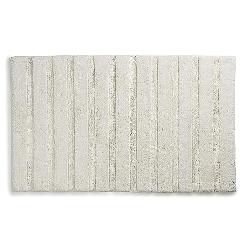 Kela Badematte Megan, 100 cm x 60 cm, 100% Baumwolle, Offwhite, rutschhemmend, waschbar bis 30° C, geeignet für Fußbodenheizung, 23582 von kela