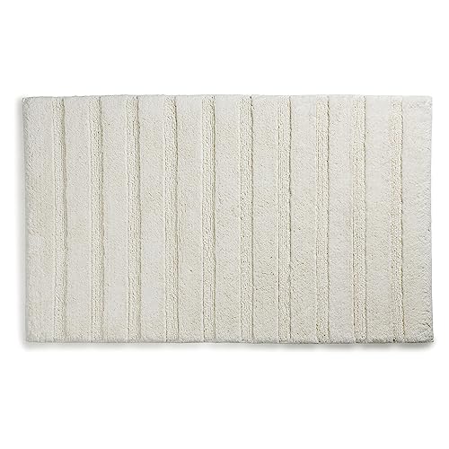 Kela Badematte Megan, 80 cm x 50 cm, 100% Baumwolle, Offwhite, rutschhemmend, waschbar bis 30° C, geeignet für Fußbodenheizung, 23581 von kela