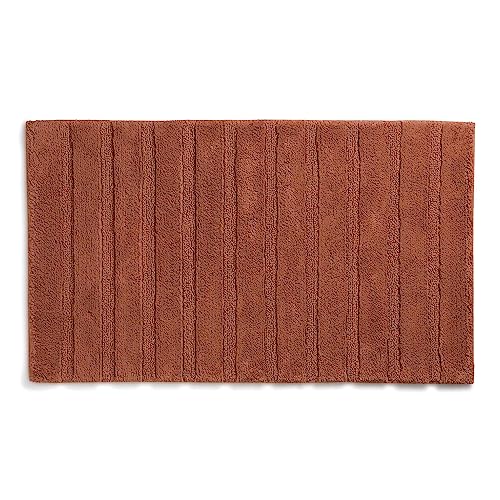 Kela Badematte Megan, 100 cm x 60 cm, 100% Baumwolle, Terra, rutschhemmend, waschbar bis 30° C, geeignet für Fußbodenheizung, 23590 von kela