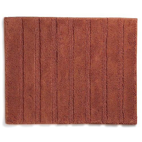 Kela Badematte Megan, 65 cm x 55 cm, 100% Baumwolle, Terra, rutschhemmend, waschbar bis 30° C, geeignet für Fußbodenheizung, 23588 von kela