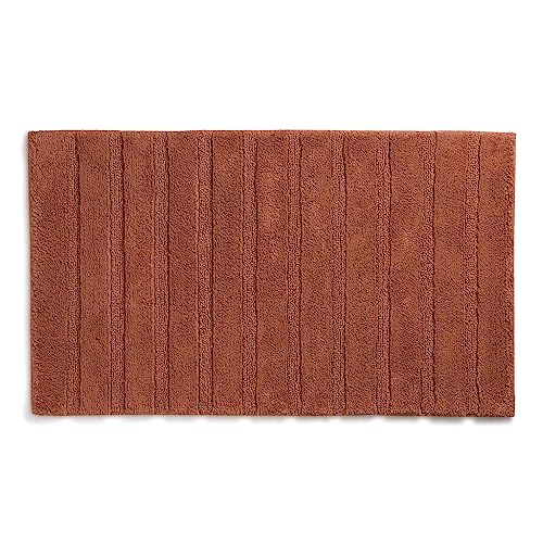 kela Badematte Megan, 80 cm x 50 cm, 100 % Baumwolle, terra, rutschhemmend, waschbar bis 30° C, geeignet für Fußbodenheizung, 23589 von kela