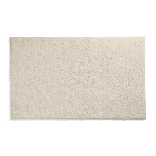 kela Badematte rutschfest 70 x 120 x 1,5 cm Maja, Badezimmerteppich beige, waschbar, recyceltes Polyester, Flauschiger Badvorleger von kela