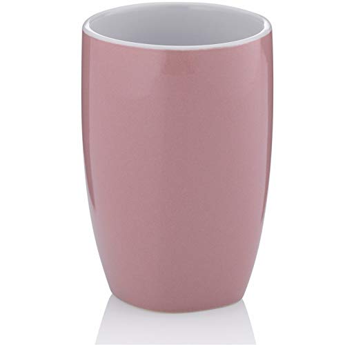 kela Bathroom Tumbler Cup/Toothbrush Holder Glas, Rose Wood von kela