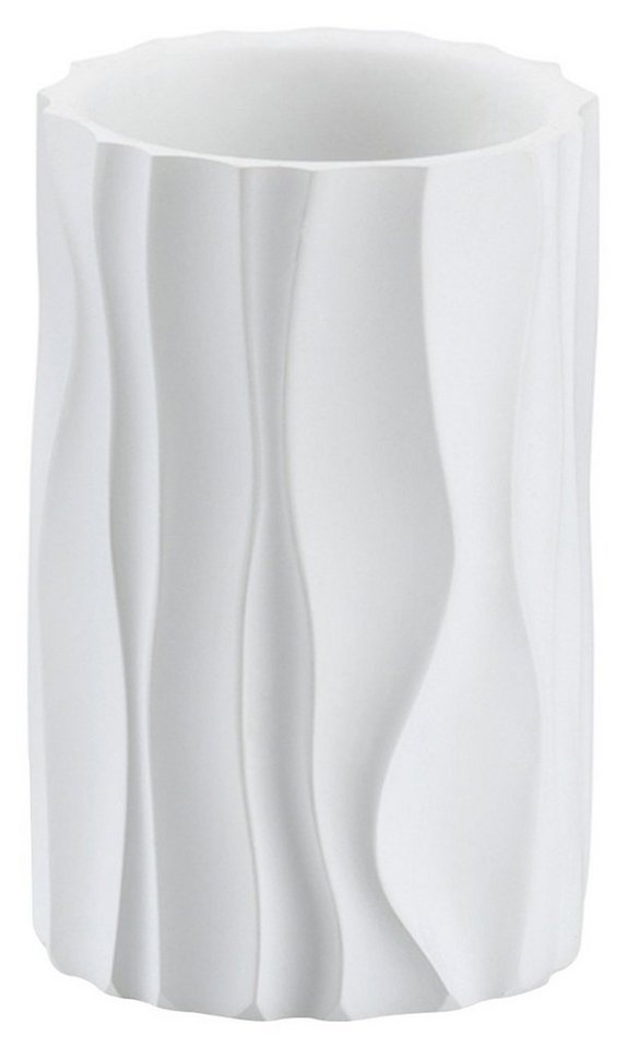 kela Zahnputzbecher MERIDA, Weiß, runde Form, (1-St) von kela