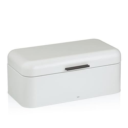 kela Brotkasten FRISCA weiß BHT 42.50x17.50x22.50 cm weiß Brotkorb Brotbox Brot-Behälter Brotbehälter von kela