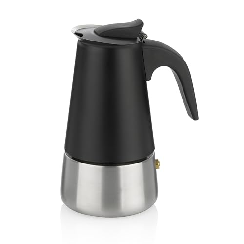 kela Espressobereiter Ferrara, 200 ml, für 4 Tassen, Edelstahl, schwarz, 10898 von kela
