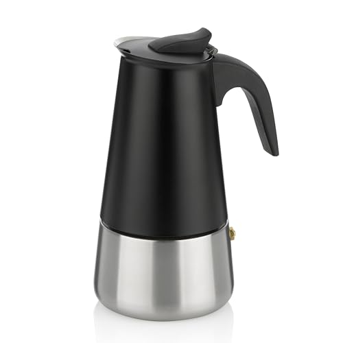 kela Espressobereiter Ferrara, 300 ml, für 6 Tassen, Edelstahl, schwarz, 10899 von kela