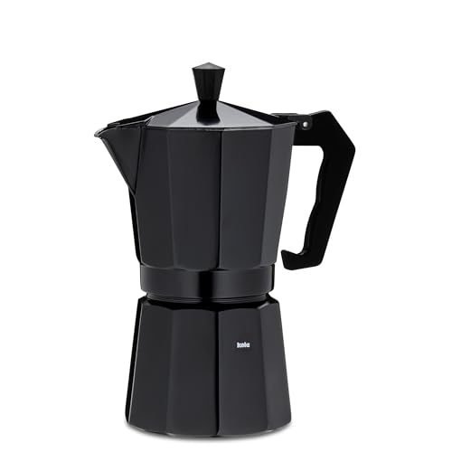 kela Espressobereiter Italia, 300 ml, für 6 Tassen, Aluminium, schwarz, 10554 von kela