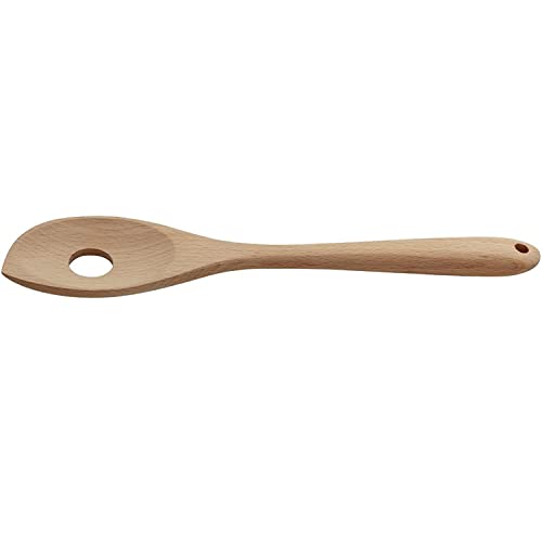 kela Kochlöffel Livia mit Loch 31cm aus Buche, Holz, beige, 31 x 6.5 x 2 cm von kela