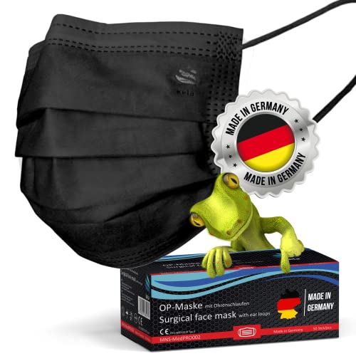 kela OP-Maske - 250x Medizinische Maske Schwarz | 100% Made in Germany | OEKO-TEX Standard | Premium Atemschutz Mundschutz OP Maske | MNS Typ II IIR Einwegmaske kela OP-Maske - 250x Medizinische Maske Schwarz | 100% Made in Germany | OEKO-TEX Standard | Premium Atemschutz Mundschutz OP Maske | MNS Typ II IIR Einwegmaske von kela