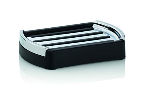 kela Seifenhalter, rechteckig, Schwarz und Silber, Marta kela Seifenhalter, rechteckig, Schwarz und Silber, Marta von kela