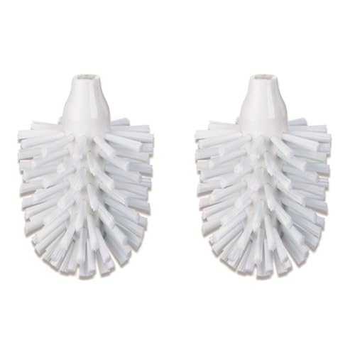 kela WC-Bürstenkopf La Brosse aus Kunststoff in weiß, Plastik, 8 x 8 x 12.5 cm (Packung mit 2) von kela