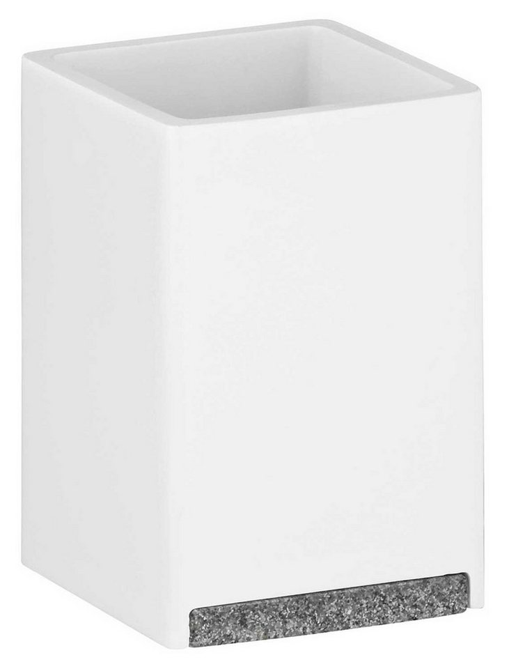 kela Zahnputzbecher CUBE, Becher, Weiß, Grau kela Zahnputzbecher CUBE, Becher, Weiß, Grau von kela