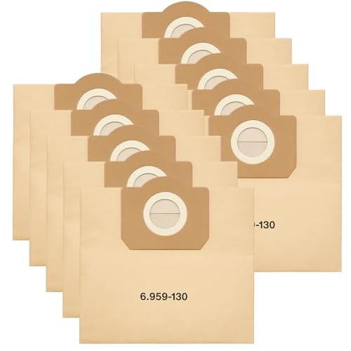 KELAV Staubsaugerbeutel für 6.959-130.0 Papierfilterbeute, 10 Stück Filtertüten Beutel WD3 1629 MV3 Premium, Nass Trockensauger Müllbeutel für A2201/2604/2251/2554/2504/2204 Paperbags Staubsaugertüten KELAV Staubsaugerbeutel für 6.959-130.0 Papierfilterbeute, 10 Stück Filtertüten Beutel WD3 1629 MV3 Premium, Nass Trockensauger Müllbeutel für A2201/2604/2251/2554/2504/2204 Paperbags Staubsaugertüten von kelav