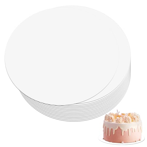 kelav Tortenplatte Pappe, 15 Stück Tortenunterlage Rund 30 CM Cake Board Kuchenplatte Rund Tortenunterlage, Wiederverwendbare Cake Drum für 8-11 Inch Kuchen und Desserts(Weiß) von kelav