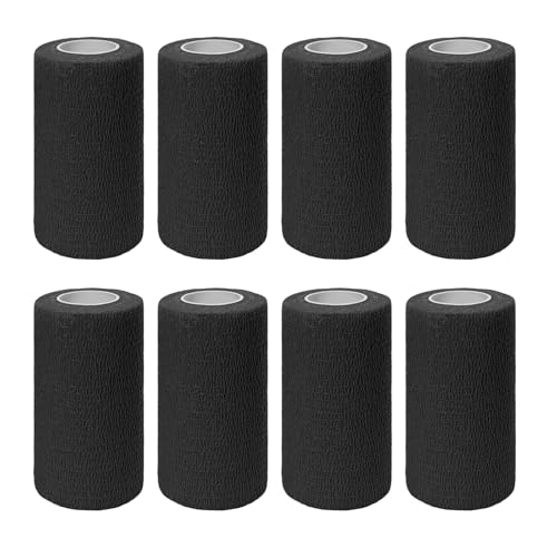 Selbstklebender Verband, 8 Rollen Haftbandage Fixierbinde Selbstklebend Selbsthaftender Verband Elastische Binde, Verbandsmaterial für Sport Muskeln und Gelenke Handgelenk(7,5 cm x 4,5 M) (Schwarz) Selbstklebender Verband, 8 Rollen Haftbandage Fixierbinde Selbstklebend Selbsthaftender Verband Elastische Binde, Verbandsmaterial für Sport Muskeln und Gelenke Handgelenk(7,5 cm x 4,5 M) (Schwarz) von kelav