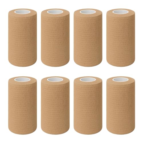 Selbstklebender Verband, 8 Rollen Haftbandage Fixierbinde Selbstklebend Selbsthaftender Verband Elastische Binde, Verbandsmaterial für Sport Muskeln und Gelenke Handgelenk(7,5 cm x 4,5 M) (Hautfarbe) Selbstklebender Verband, 8 Rollen Haftbandage Fixierbinde Selbstklebend Selbsthaftender Verband Elastische Binde, Verbandsmaterial für Sport Muskeln und Gelenke Handgelenk(7,5 cm x 4,5 M) (Hautfarbe) von kelav