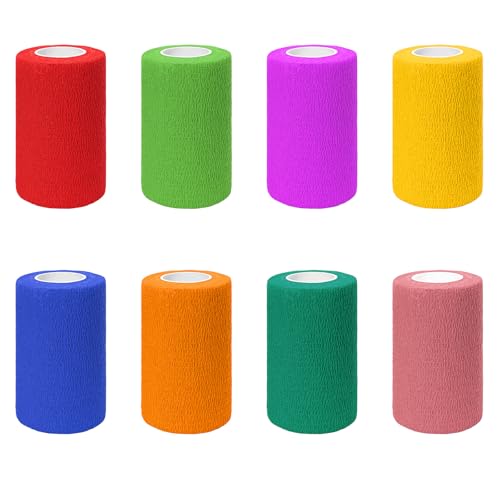 Selbstklebender Verband, 8 Rollen Haftbandage Fixierbinde Selbstklebend Selbsthaftender Verband Elastische Binde, Verbandsmaterial für Sport Muskeln und Gelenke Handgelenk(7,5 cm x 4,5 M) (Farbe) Selbstklebender Verband, 8 Rollen Haftbandage Fixierbinde Selbstklebend Selbsthaftender Verband Elastische Binde, Verbandsmaterial für Sport Muskeln und Gelenke Handgelenk(7,5 cm x 4,5 M) (Farbe) von kelav