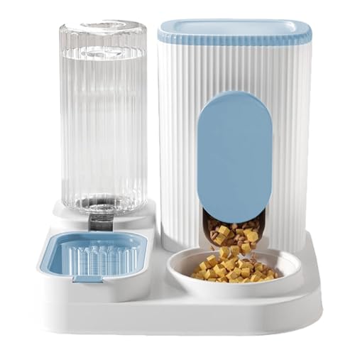 keloppasit Automatischer Haustierfütterer | Automatischer Futterautomat Für Hunde Und Katzen | Großes 2-in-1 Futter- Und Wasserspender Set Mit Napf, Futterstation Für Kitten Welpen von keloppasit