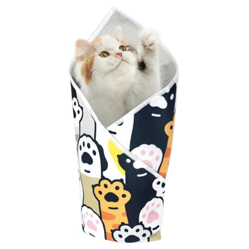 keloppasit Cat-Wrap zum Schneiden von Nägeln, selbstklassige Katzen-Swaddle-Wrap für Nagelkürzung, Anti-Kratzer-Anti-Eskapiten-Mattensteuer keloppasit Cat-Wrap zum Schneiden von Nägeln, selbstklassige Katzen-Swaddle-Wrap für Nagelkürzung, Anti-Kratzer-Anti-Eskapiten-Mattensteuer von keloppasit