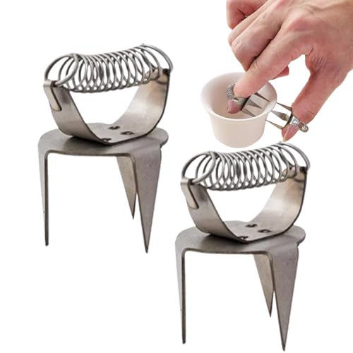 keloppasit Glasierte Klemme, Porzellan-Bastelwerkzeuge, Keramik-Verglasungswerkzeuge, leichte Töpferglasur-Clips, ergonomische Edelstahl-Klemmen für Töpferei von keloppasit